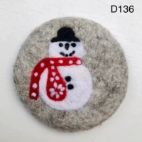 ❤D136 Снеговик Рождество рекомендовал около 10*10 см.