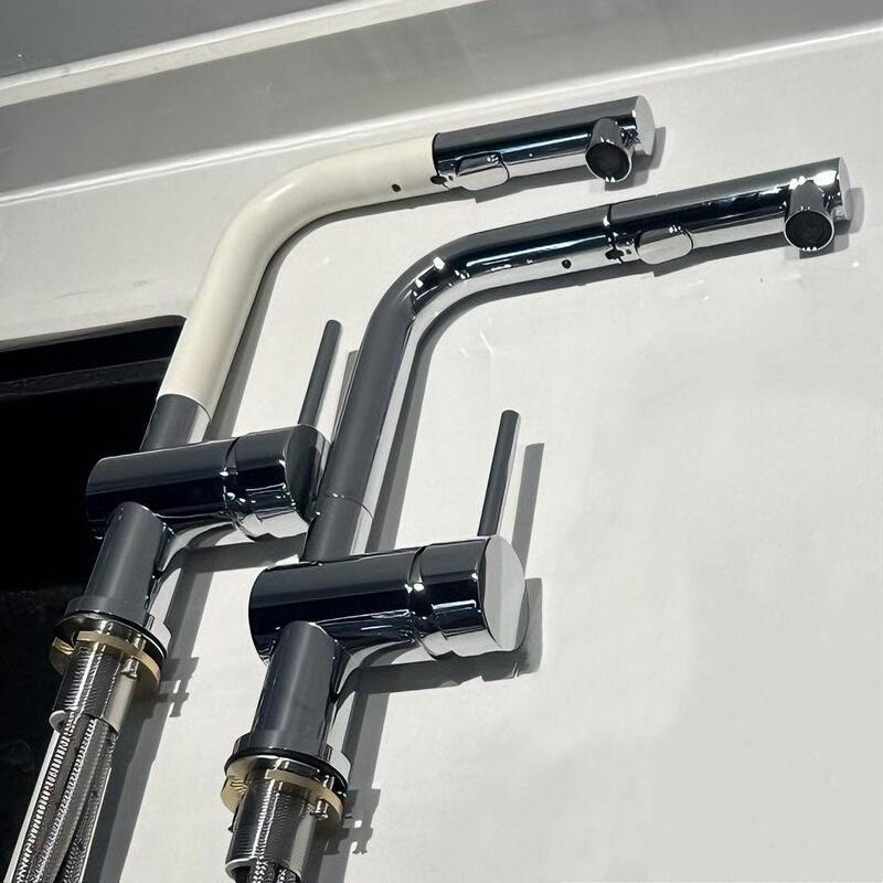 Kitchen Hot and Cold Faucet, Multi-Functional Pull-Out Faucet for Sink, Hot and Cold Three-In-One Faucet, Same Series