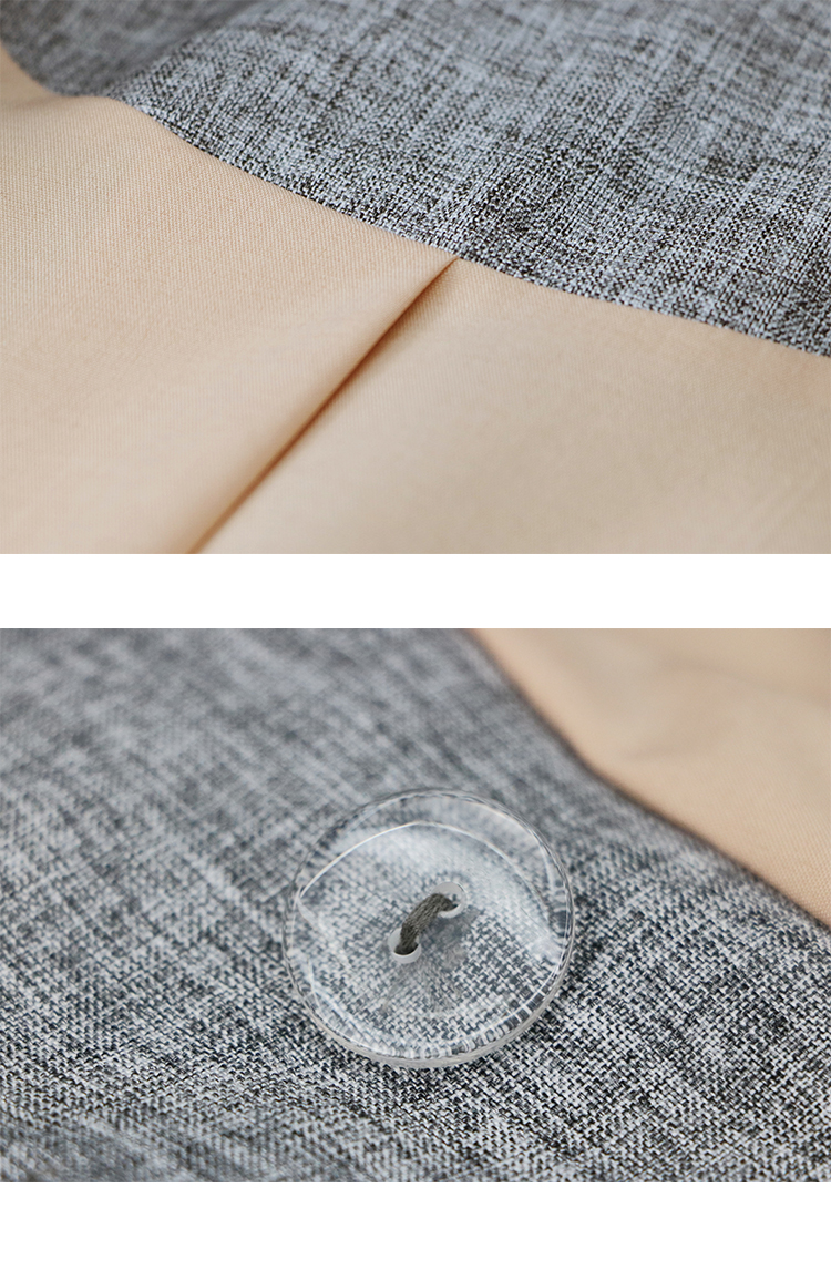 VK旗艦店 韓國小香風修身顯瘦雙排扣OL西裝領套裝短袖裙裝