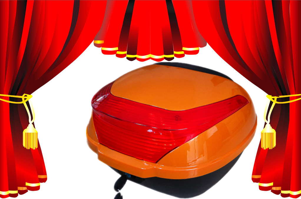 Honda Youku Ferro Scooter Orange Red Tail Case Trunk Compartment of Orange Orange Orange Big Number GM