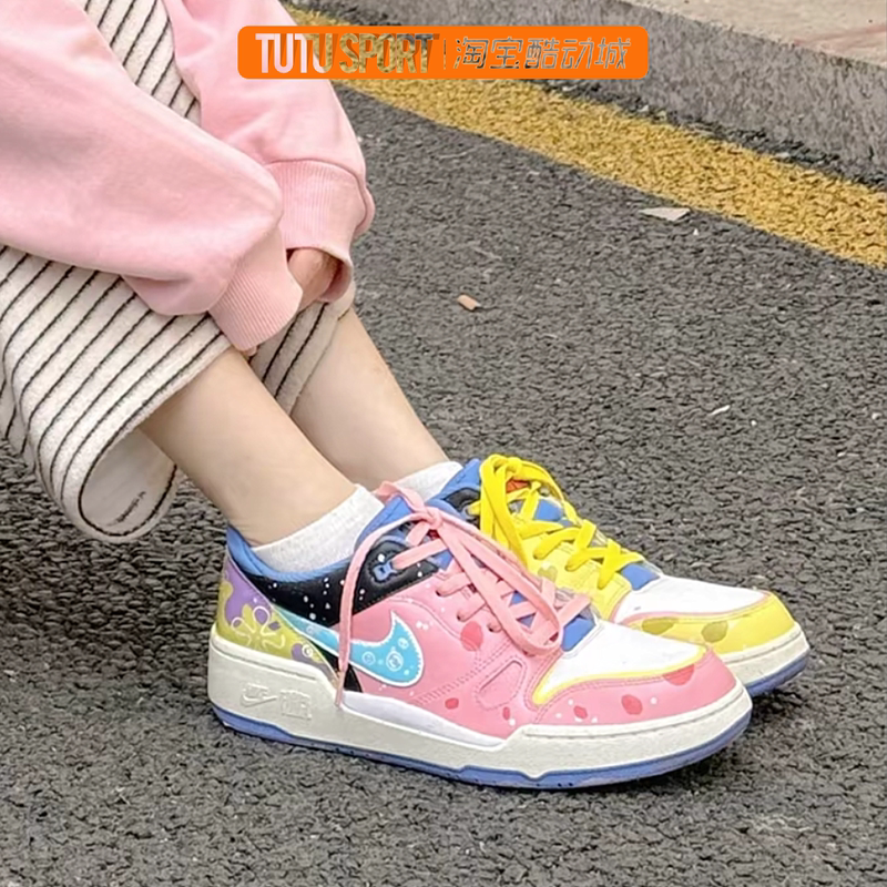 Customized Sneakers Nike Full Force Spongebob Cartoon Cute Low-Top Unisex Sneakers Customized Sneakers Nike Full Force Spongebob Cartoon Cute Low-Top Unisex Sneakers