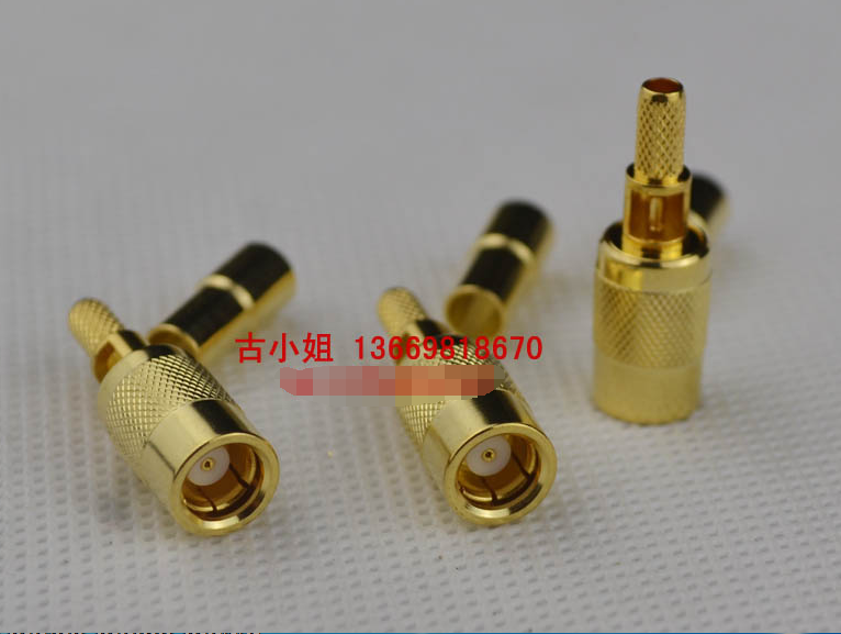 SMB-K-2 radio frequency coaxial joint communication 75-2-2 copper gilded RF joint open skylight welding 75 EuroSMB head