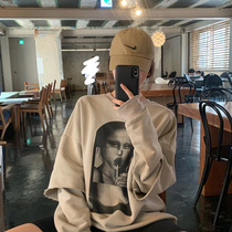 LIL CHER fake two-piece sweater women loose Korean edition 2021 new spring and autumn thin section tide ins pullover