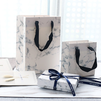 (1 yuan clearance) marble grain ins Wind simple wind jazz white gift bag rectangular gift bag