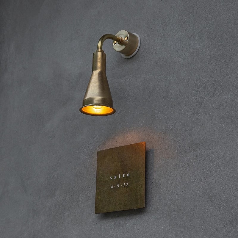 Brass Small Wall Lamp for Door Signs, Hanging Paintings, Lighting Fixtures, Outdoor Shop Lights, Bedside Lamp, Japanese-Style, Same Model