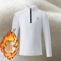 Plus velvet Yuemahui childrens equestrian long-sleeved autumn and winter warm elastic comfortable zipper stand collar equestrian clothing equipment