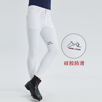Mens Equestrian Pants Summer Thin Breathable Comfortable Elastic Quick-drying Silicone Equestrian Pants Equestrian Clothing Equipment Breeches