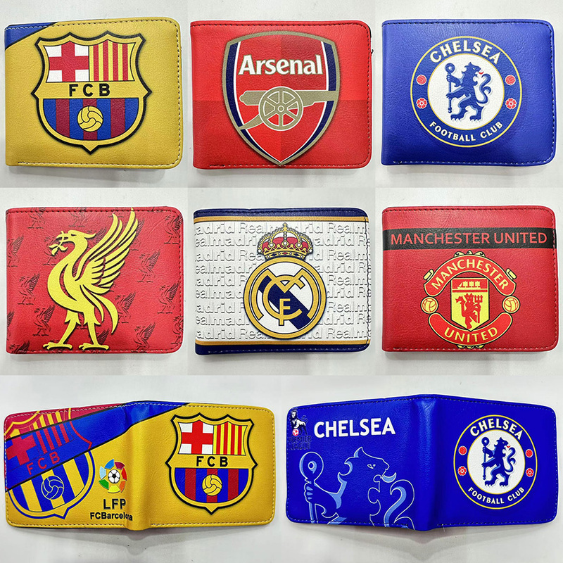 International Football Team Logo Short Wallet Liverpool Real Madrid Manchester United Barcelona Student Bifold Wallet Coin Purse International Football Team Logo Short Wallet Liverpool Real Madrid Manchester United Barcelona Student Bifold Wallet Coin Purse