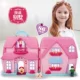 Hellokitty di động chiếu sáng biệt thự trẻ em đồ chơi KT Castle búp bê chơi nhà lưu trữ hộp Hello Kitty phòng - Đồ chơi gia đình