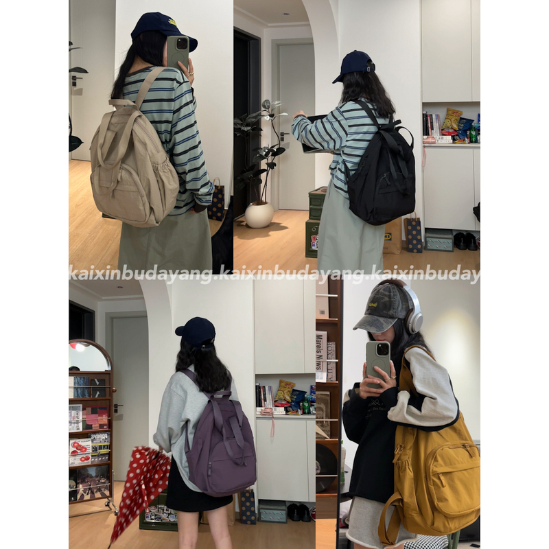 [Happy and Never Closing] Dun Dun Bag Is a Super Practical Large-Capacity Backpack That Can Be Used as a Single Shoulder Bag or a Double Shoulder Bag, Suitable for Travel and Hiking