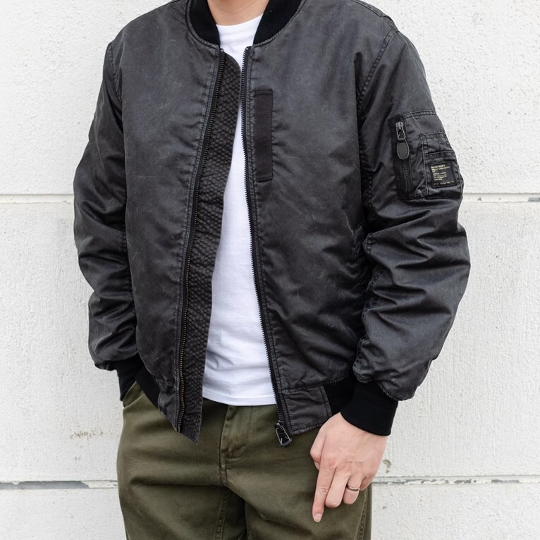 British Superdry Extremely Dry-Resistant Men's Baseball Jacket Thick Coat Autumn and Winter Cotton Jacket Trendy Ma1 Pilot Jacket