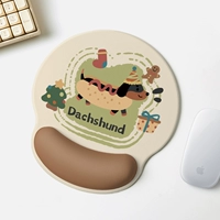 Рождественская такса [Коврик для мыши на запястье]