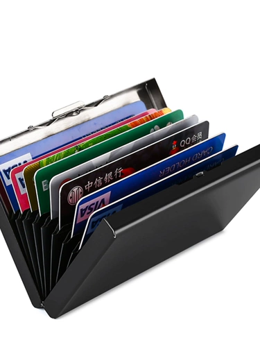 Металлическая карточная коробка из нержавеющей стали, защита от кражи, защита от размагничивания, мужская визитница, женская визитница, визитница для водительских прав, многофункциональная