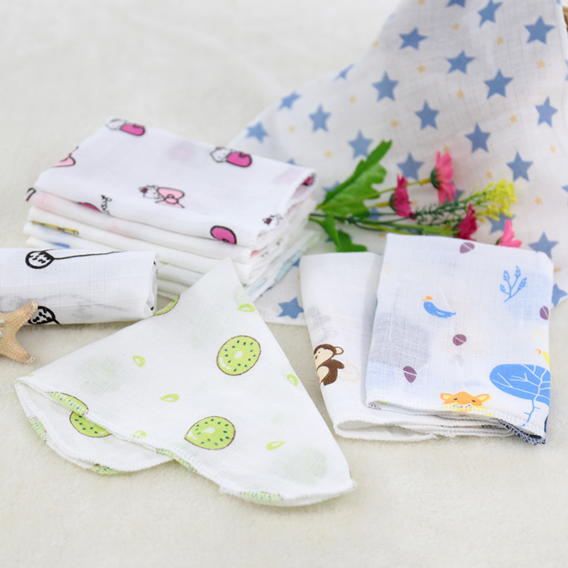 (10 packs) baby cotton gauze saliva towel men and women baby absorbent supple breastfeeding square towel handkerchief