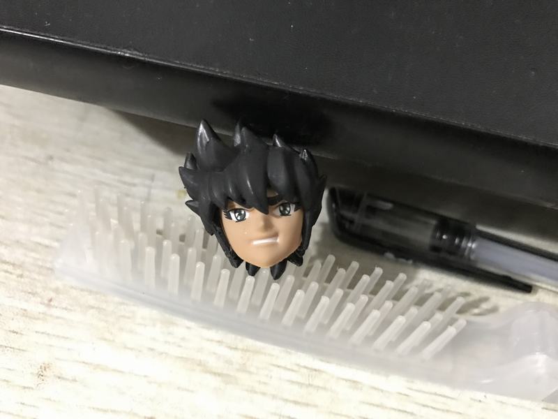 KING model Speeding Saint Seiya Model Saint Cloth Myth Dark Helmet Pegasus Seiya Head Sculpture