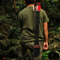 Waist hanging pocket quiver convenient cowhide quiver outdoor sports Traditional American reverse bow archery equipment Outdoor
