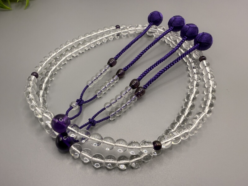 Natural White Crystal Prayer Beads, Amethyst Buddha Beads, Hand-Strung Beads, Tangmi and Dongmi Dharma宗 True Mantra Beads, Beads for the Front of the Main Temple, Amulet Beads Natural White Crystal Prayer Beads, Amethyst Buddha Beads, Hand-Strung Beads, Tangmi and Dongmi Dharma宗 True Mantra Beads, Beads for the Front of the Main Temple, Amulet Beads