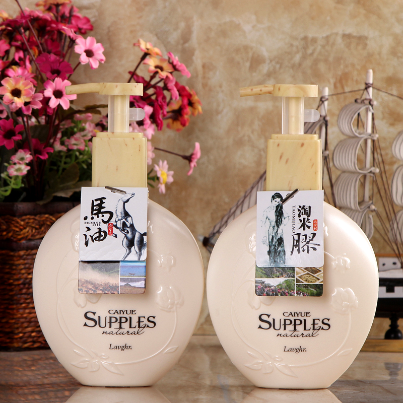 Green smile silk Yao natural horse oil conditioner Green smile natural shampoo rice water shampoo Green effect