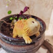 Simulation retro field garden cute orange cat kitty kitty flower basin hanging flower darling foreign trade resin old stock sample swing piece