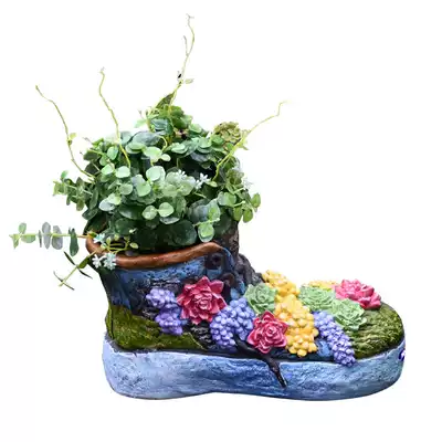 可爱花盆创意鞋子庭院摆件花园装饰阳台布置欧式多肉植物园艺杂货