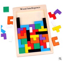 Tetris building blocks puzzle Childrens intelligence development puzzle Kindergarten early education puzzle wooden toy