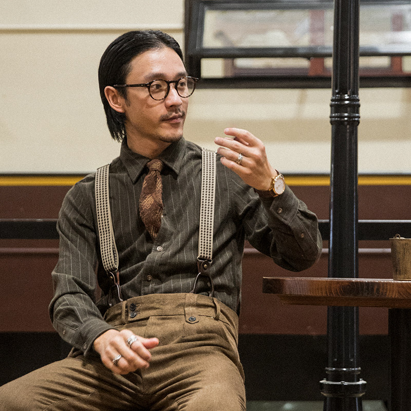 SOARIN Inron retro harp striped shirt male winter thick business casual workout long sleeve suit shirt