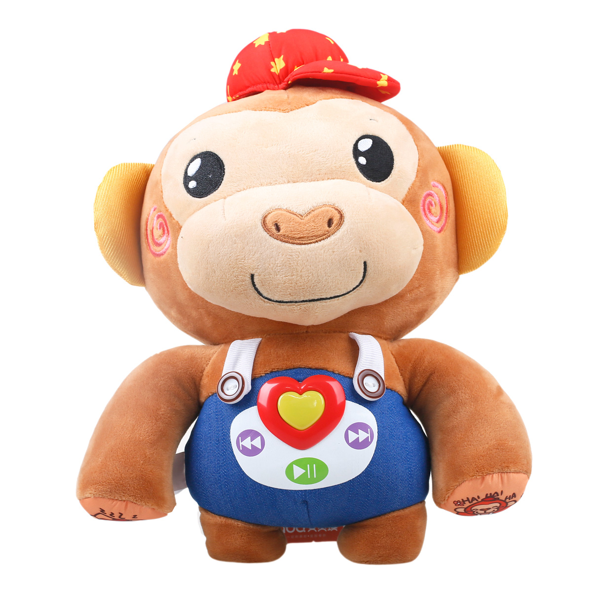 Marley Toys Cool Little Ming Ape Baby Bilingual Dialogue Early Teaching Benefit Smart Vocal Fleece Toy