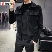 Áo cotton nam mùa đông phiên bản Hàn Quốc cộng với nhung dày nước nhung quần áo cotton cotton 袄 红 đỏ nam đẹp trai áo khoác mỏng