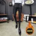 Xã hội anh chàng quần âu thủy triều nam Slim Hàn Quốc stylist tóc lưới màu đỏ thun bó sát chân skinny quần dài quần tây Quần