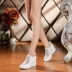 Sheng Enxi low help giày nữ 2019 mới tăng giày lưới rỗng Giày thông thường giày da khoan nóng giày đơn - Giày cắt thấp