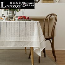 Tablecloth American style Nordic light luxury pastoral lace tablecloth net red ins style solid color coffee table tablecloth tablecloth