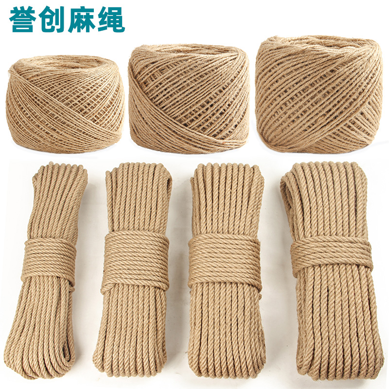 Hemp Rope Rope Handmade Diy Decorative Material Woven Thick Jute Cord Thread Bundled Water Pipe Photo Wall Cat Grip Rope