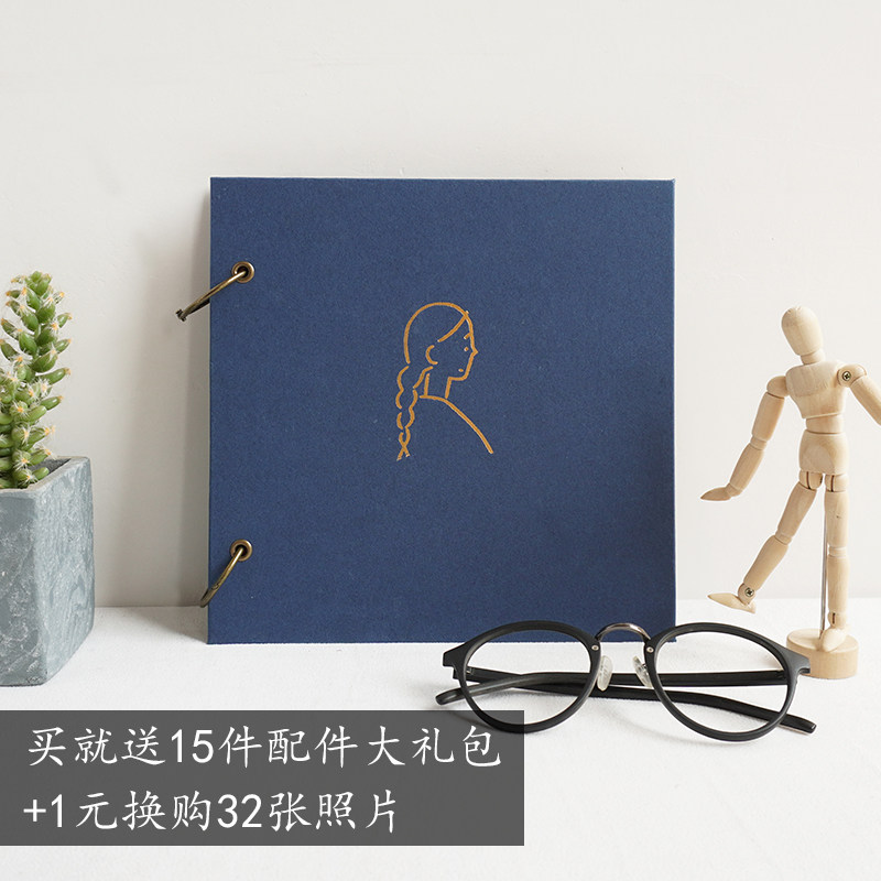 diy lovers loose-leaf handmade photo album handbook girlfriend birthday commemorative photo simple literary photo album