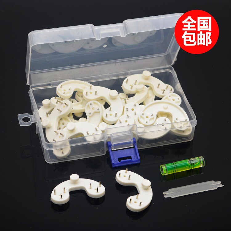 Non-scratched nail invisible hook Double seat 6 Nail Drawing Hook No Mark Hook Slot Round Hole Special Free Punch-Free Hook