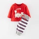 Giải phóng mặt bằng đặc biệt ưu đãi cho bé trai áo thun cotton dài tay thiết lập quần bé 2-7 tuổi xuân hè 2 bộ 6 chú cá khủng long quan ao tre em thu dong Phù hợp với trẻ em