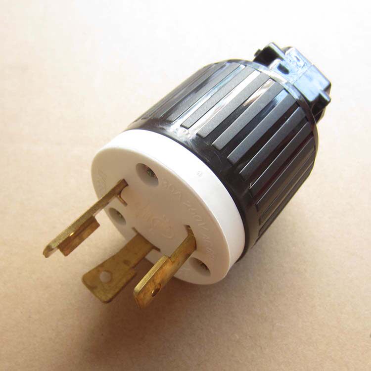 LK6332 NEMA L6-30P Large Load High Power American Generator Plug 30A UL Certified for Anti-Shedding Protection