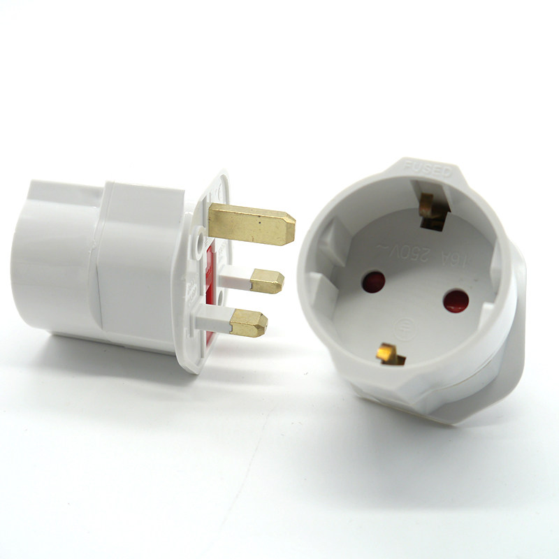 European standard conversion plug German standard to British regulation with 13A fuse European and Korean electrical appliances used in Hong Kong