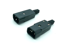 Pindi Three-plug socket free of welding male to insert copper foot C14 extension wire butt joint male head