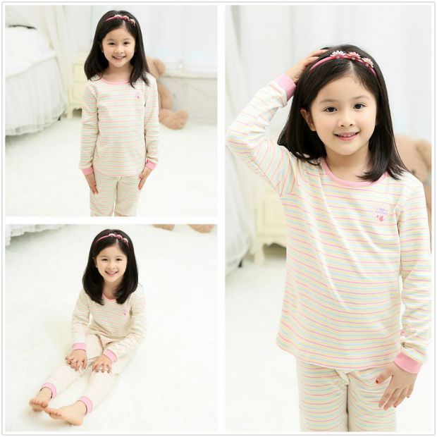 Mới InBron chính hãng mùa xuân và mùa thu trẻ em cổ tròn bé gái cotton phù hợp với quần lót mùa thu lớn đồ bé trai đẹp