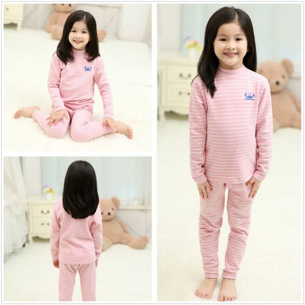 New Inbolon cô gái đồ lót nhiệt thiết lập trong dày trẻ em buồn ngủ lớn cô gái dày áo len cotton mùa thu thời trang cho bé