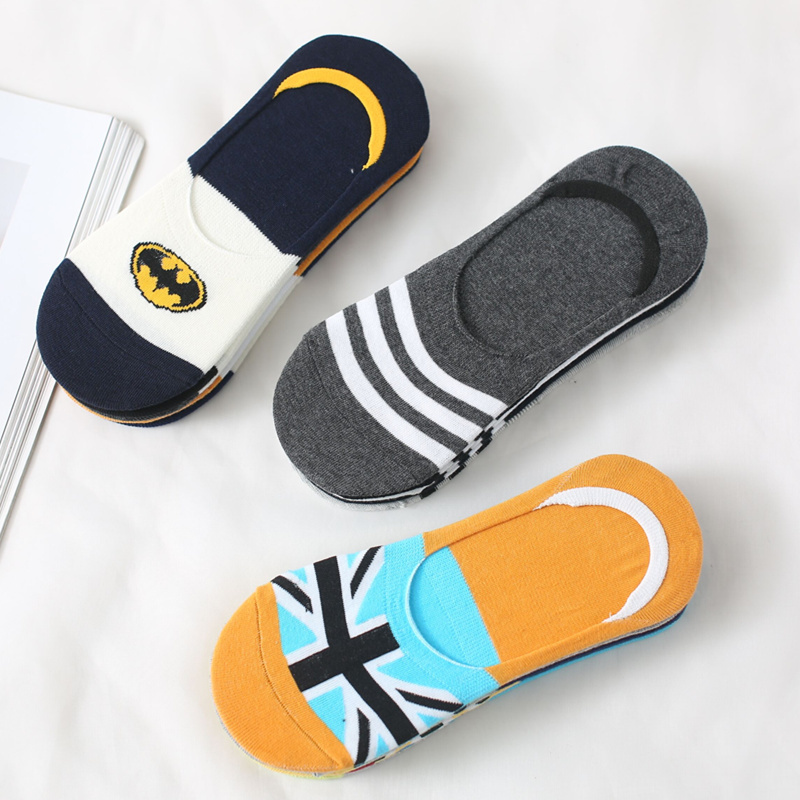 Men's No-Show Socks, Pure Cotton Short Socks, Summer Low-Cut Socks, Invisible Short Socks, Non-Slip Sole Men's Socks, Trendy