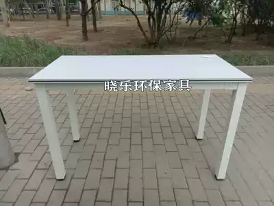 New steel and wood desk single simple long table with drawer computer desk desk Beijing