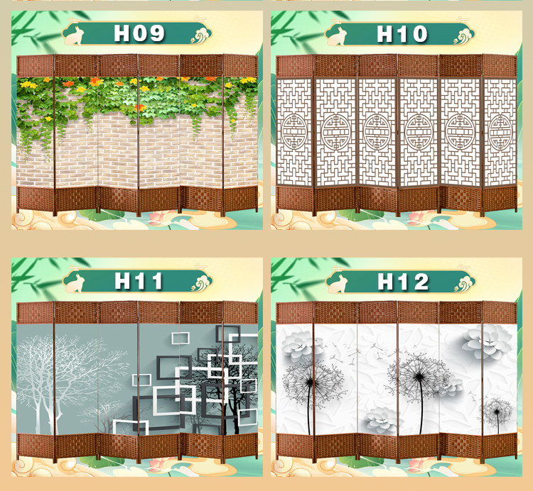 ширма 中式屏风隔断客厅2025新款简易卧室遮挡帘挡板折叠移动家用办公室 Othe