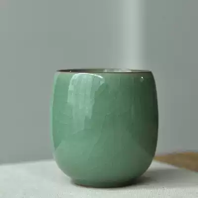 Creative Longquan celadon small tea cup Japanese simple household ceramic cup Homestay Club water Cup 150ml