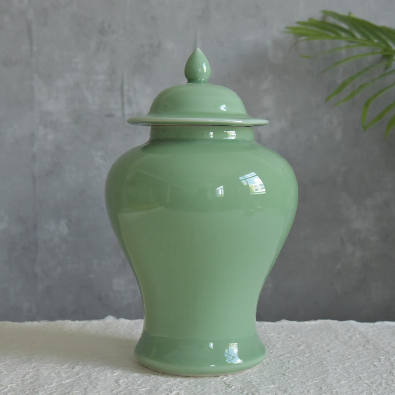 Dragon Quanqing Porcelain General Pot New Chinese Style Home Adornment Bogu Shelf Bedside Bedroom Table Swing with Ming and Qing lid