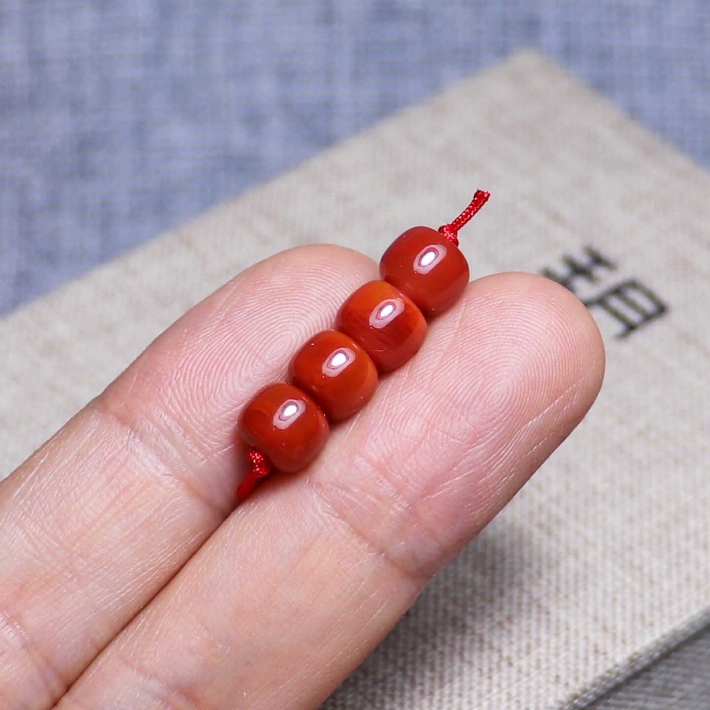 DIY аксессуары 天然南红玛瑙老形珠散珠配饰川料柿子红锦红牛血红火焰纹原矿无胶