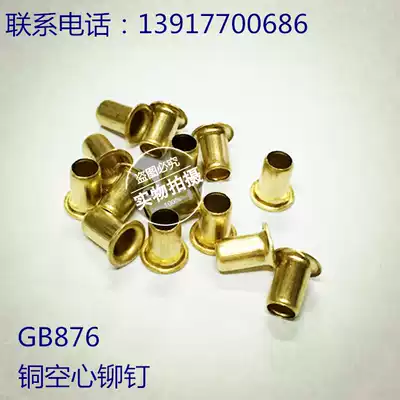 Copper hollow rivets GB876 copper hollow rivets copper corns M2 5 M3 series (1 Jin price)