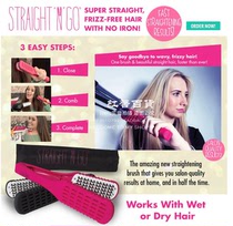 TV air hole comb Straight hair comb anti-static manual magic hair straightener Straight n GoHair
