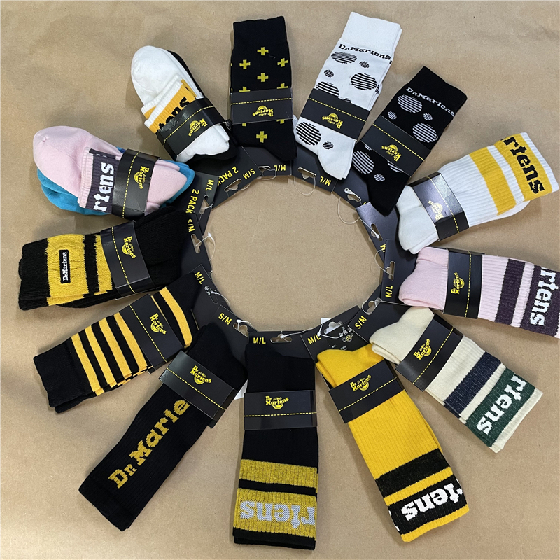 Authentic Martin Socks (Sml) Dr.Martens, Available in Multiple Colors, Unisex Long Socks, Cotton Socks, Classic Style, Made in Portugal