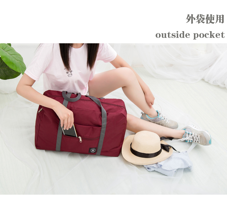 Túi du lịch có thể được kéo thanh túi hành lý xách tay tập thể dục công suất lớn nhẹ vai ngắn nam và nữ gấp phiên bản Hàn Quốc túi xách du lịch nữ